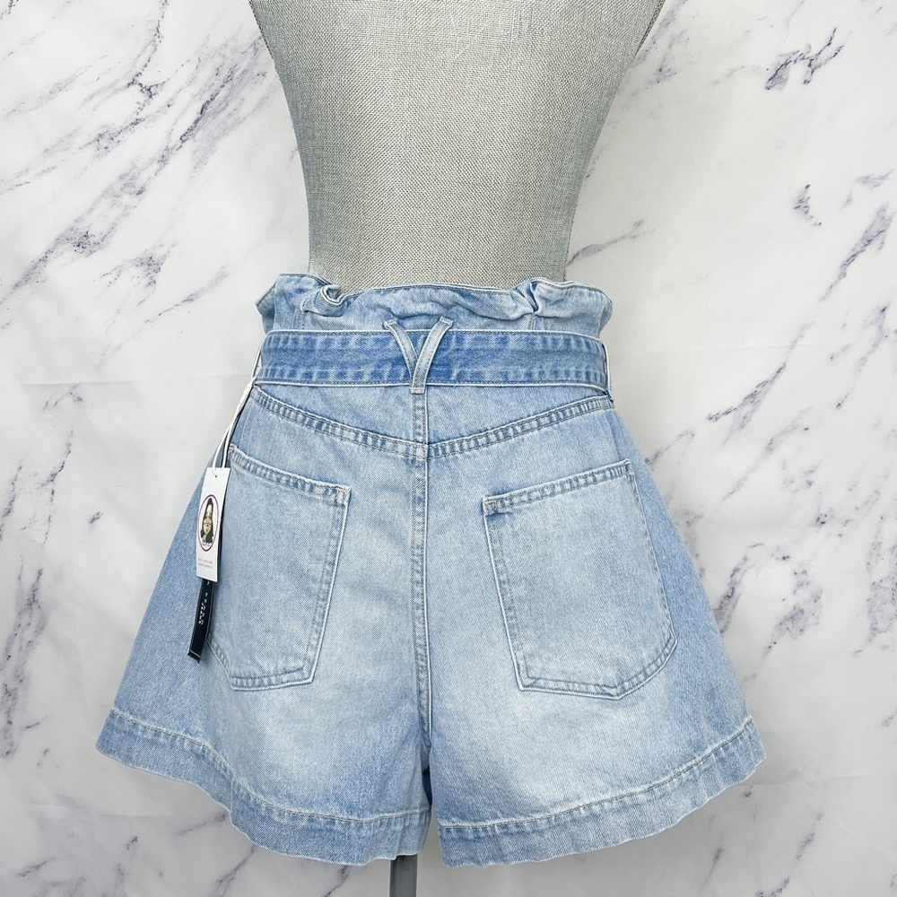 Veronica Beard | Nori Paperbag Denim Shorts | 31 - Picture 4 of 11